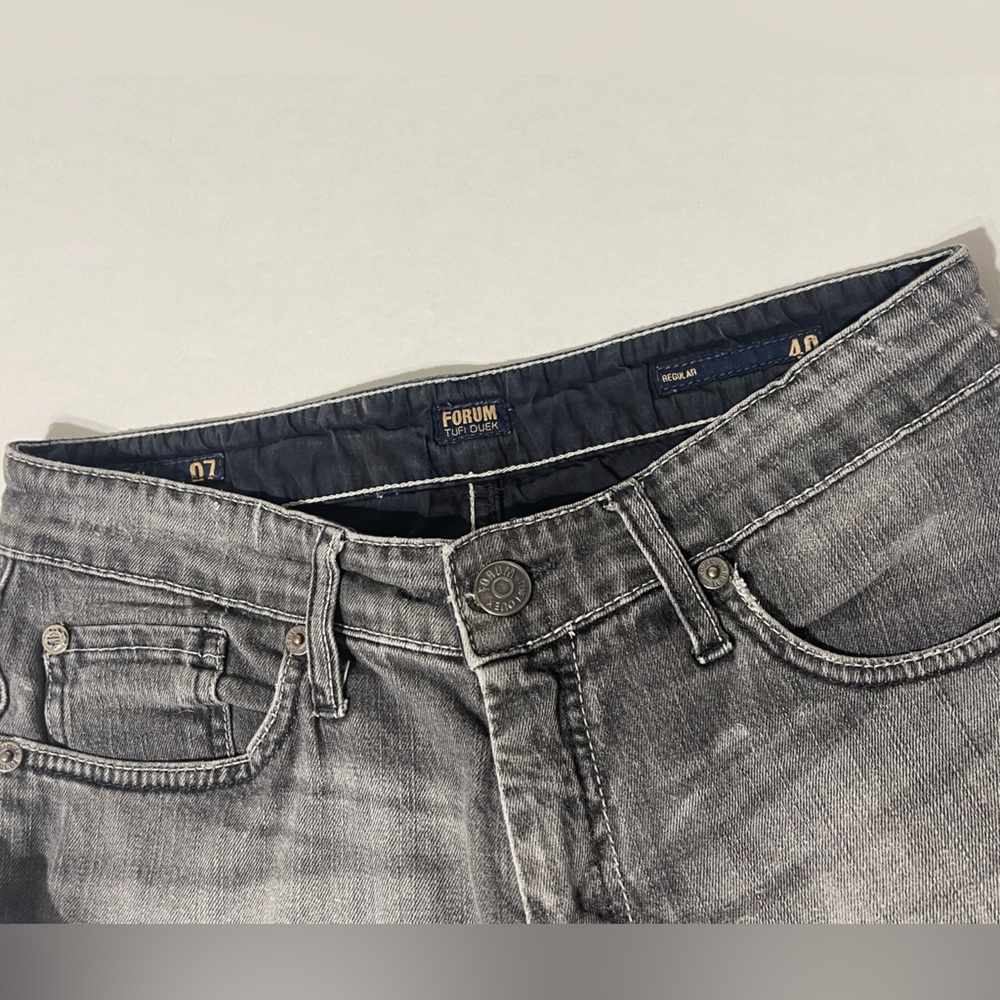 TUFI DUEK Y2K Flare Brazilian Jeans Juniors Washed Black SZ 7